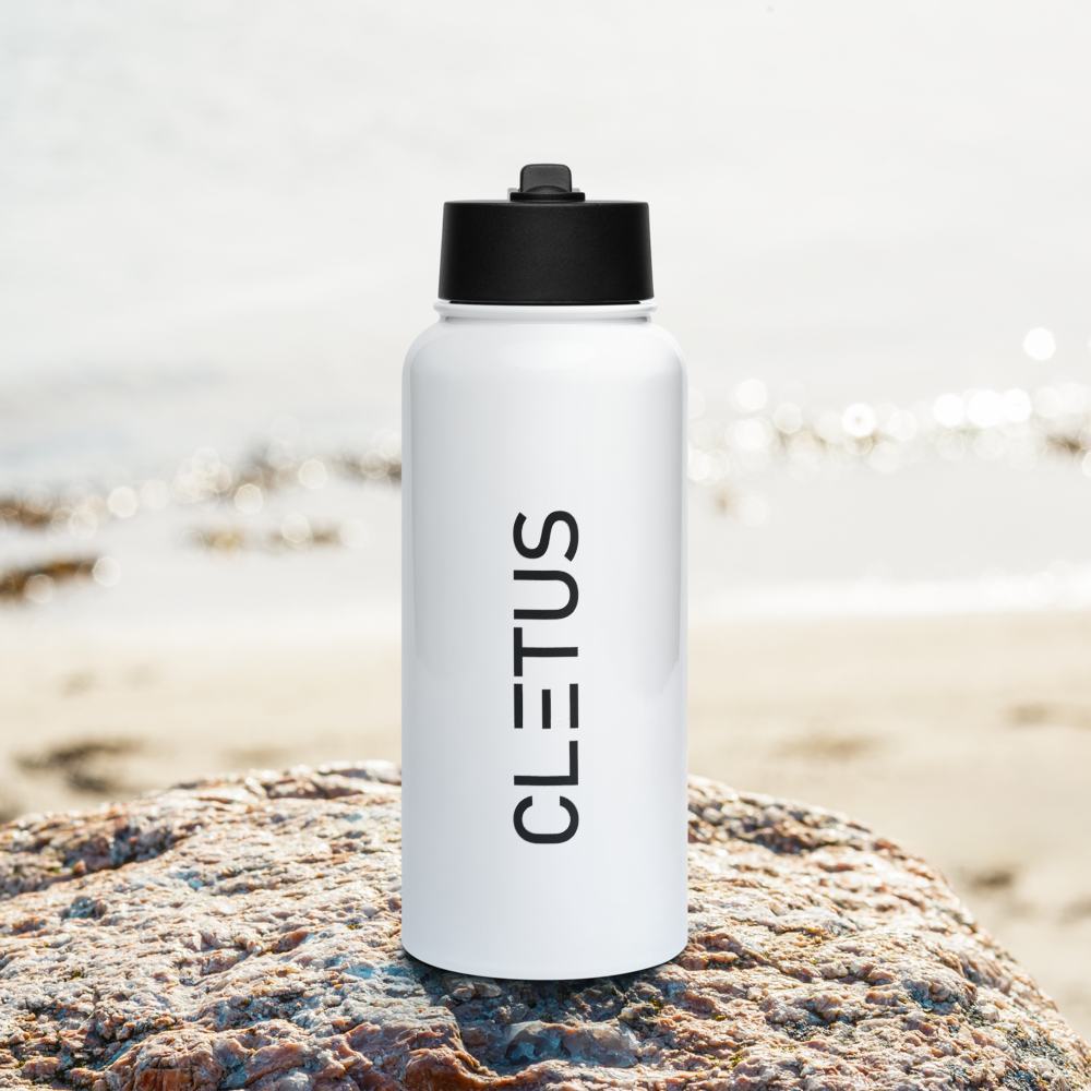 Cletus™ Stainless Steel Bottle – White Edition
