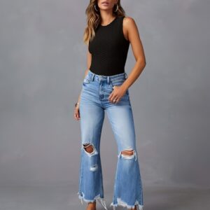 CLETUS Distressed Flare Jeans